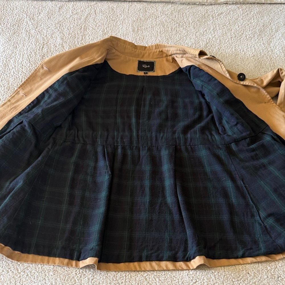 Rails Camel Buttoned Trench Coat Small - Picture 10 of 10